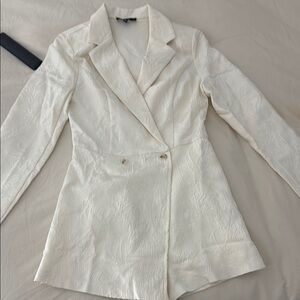 Lulu's Cream Blazer Structured A-Line